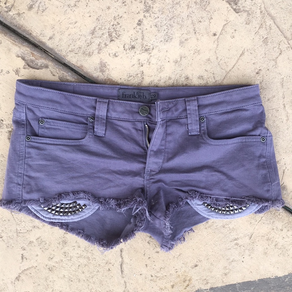 Studded Jean Shorts